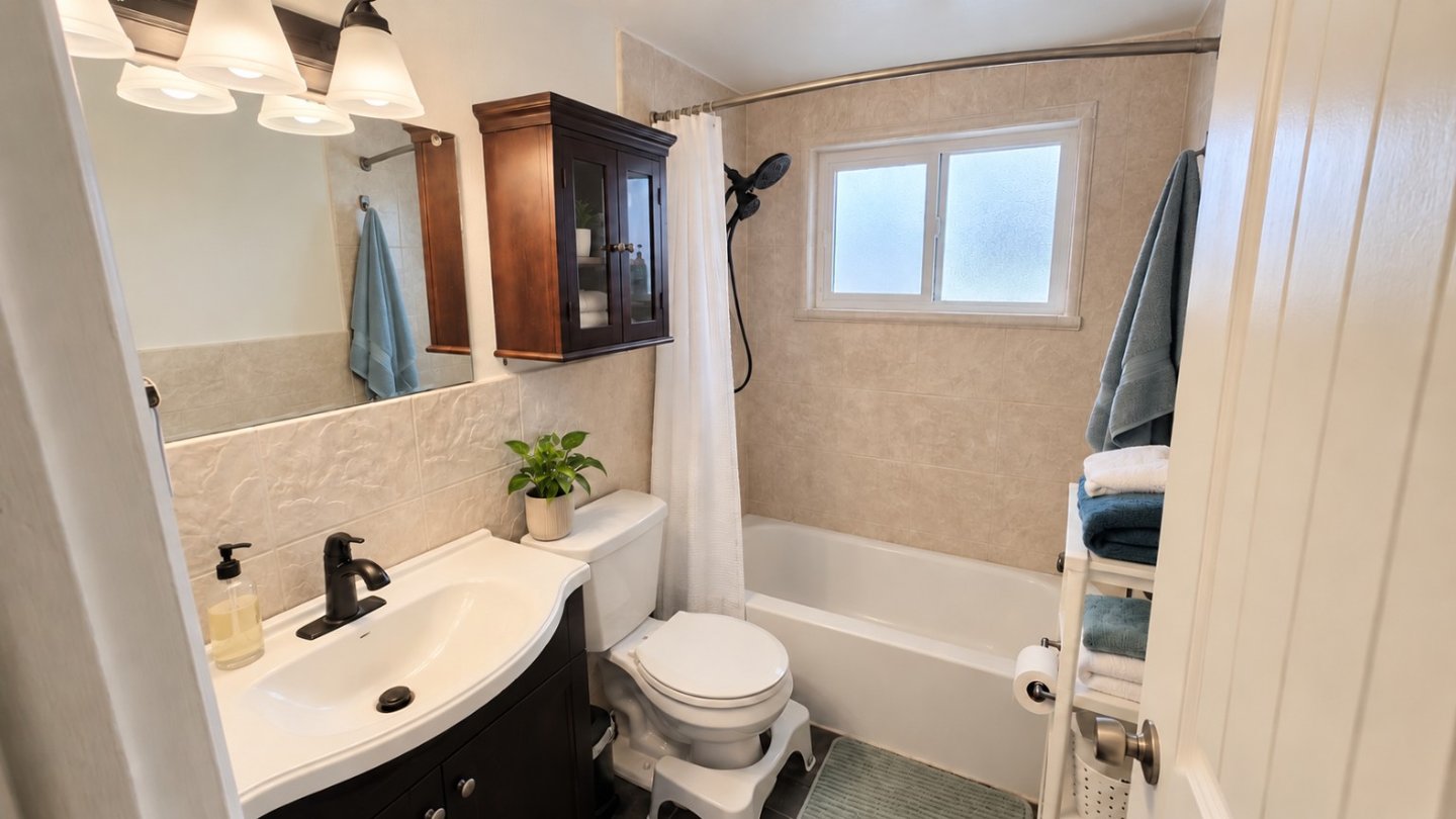 Bathroom at Suncoast Tropical Garden Retreat